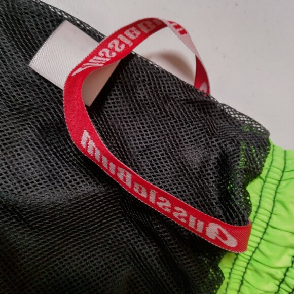 AussieBum Swim Trunk Shorts Men Small Line Black 2 Tone Camo Neon Green - Picture 6 of 16